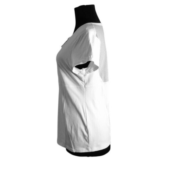 Miraclesuit MSP L Activewear Top Slimming Mesh Back Half Zip Front White - Picture 4 of 12